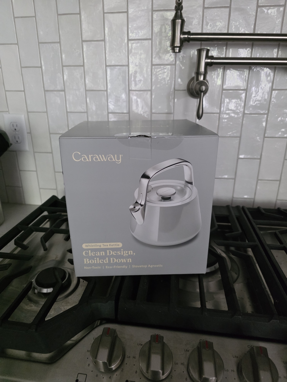 Caraway White Whistling Tea Kettle - Clean Design